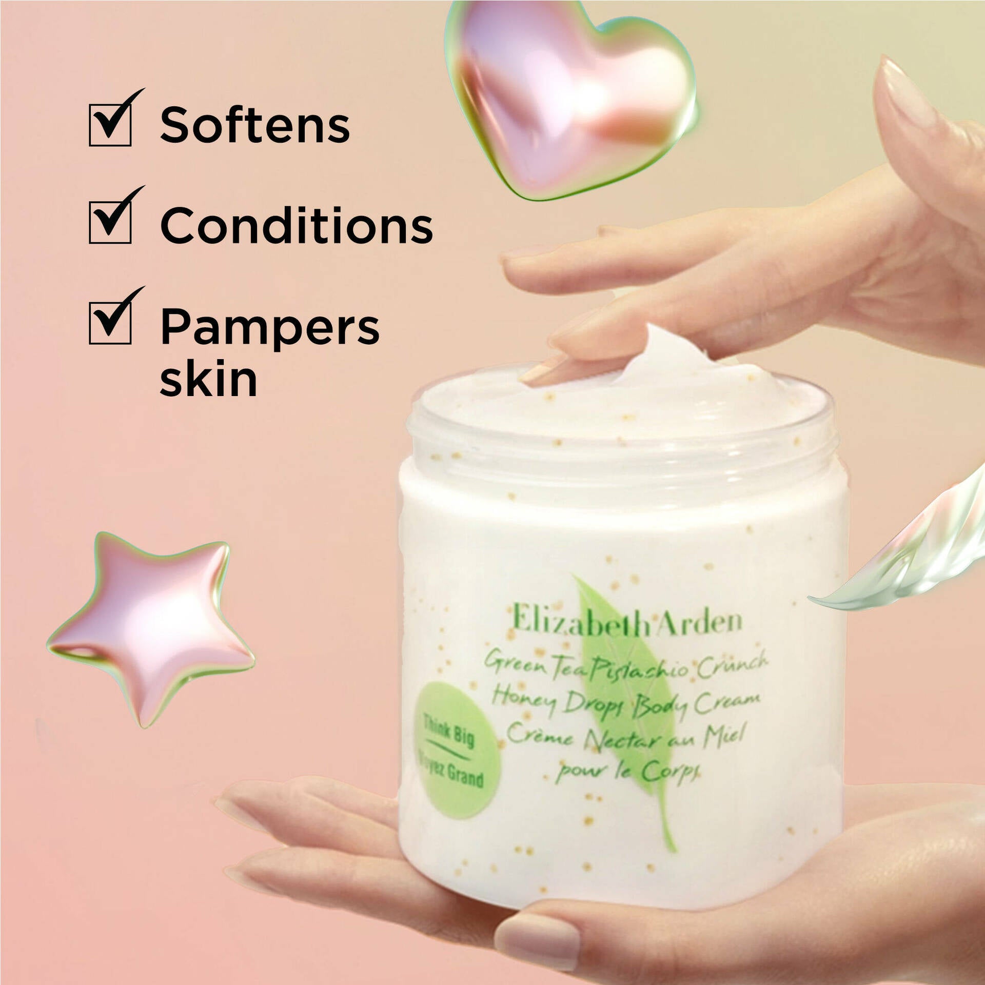 Green Tea Pistachio Crunch Honey Drops Body Cream - Image 2