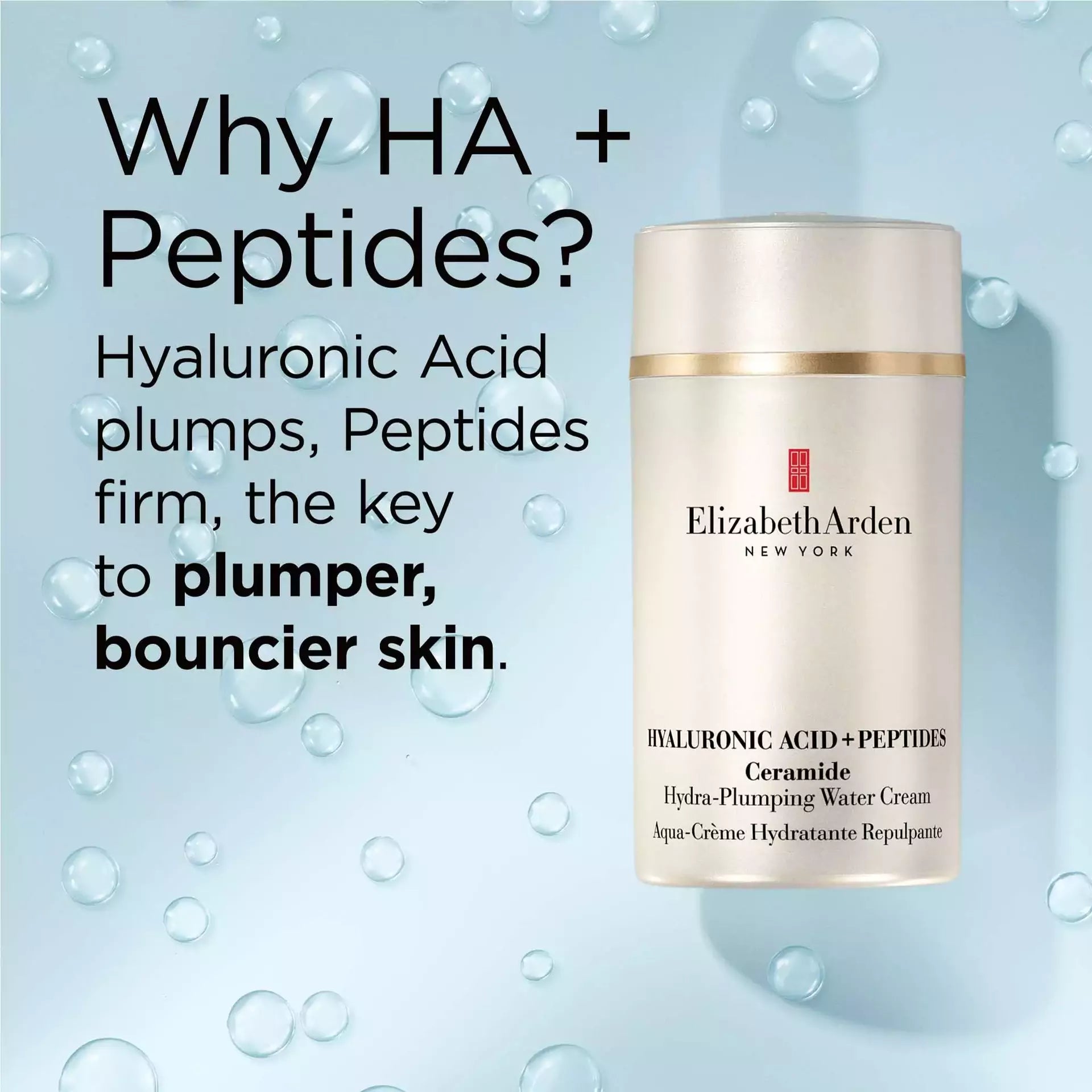 Hyaluronic Acid + Peptides Ceramide Hydra-Plumping Water Cream - Image 3