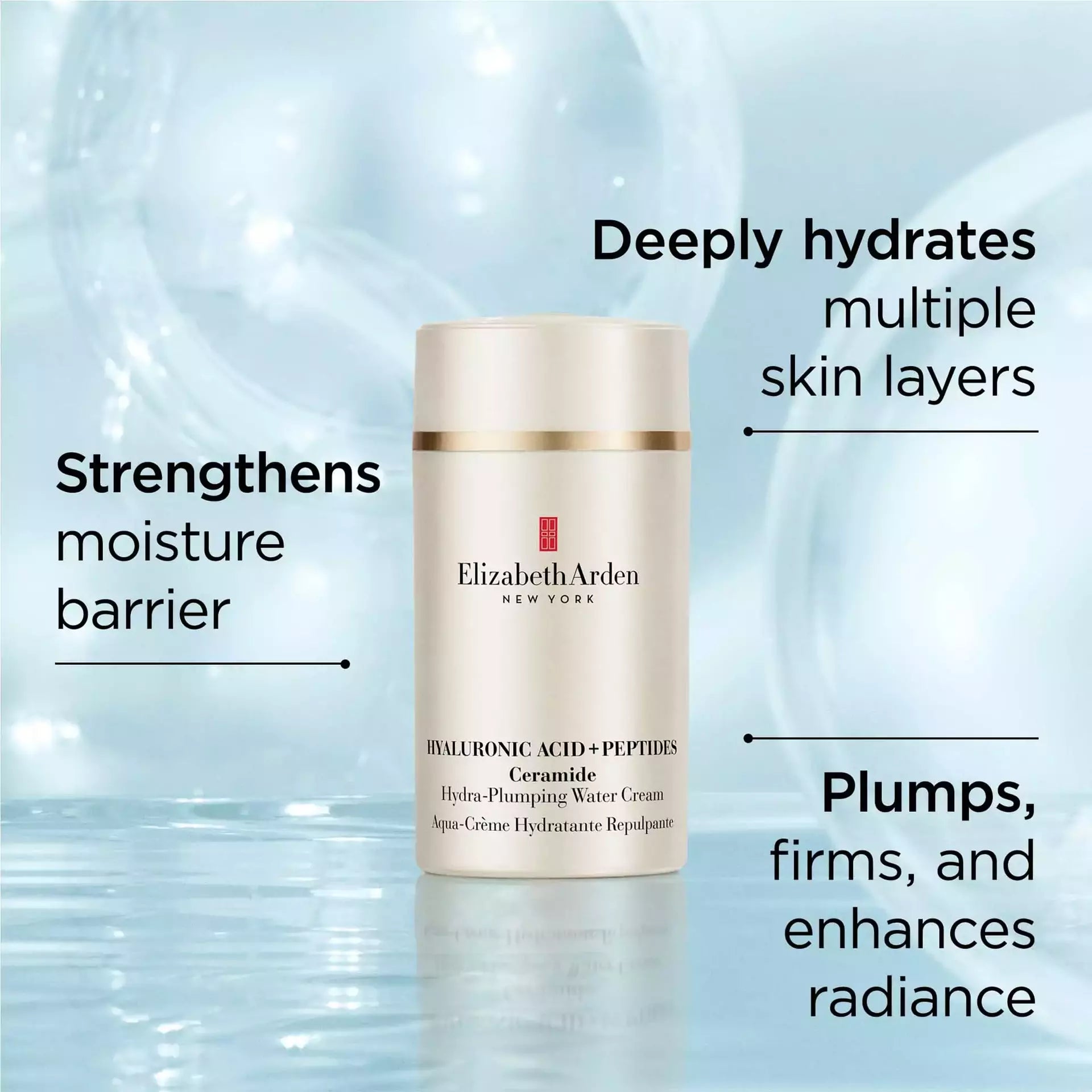 Hyaluronic Acid + Peptides Ceramide Hydra-Plumping Water Cream - Image 2
