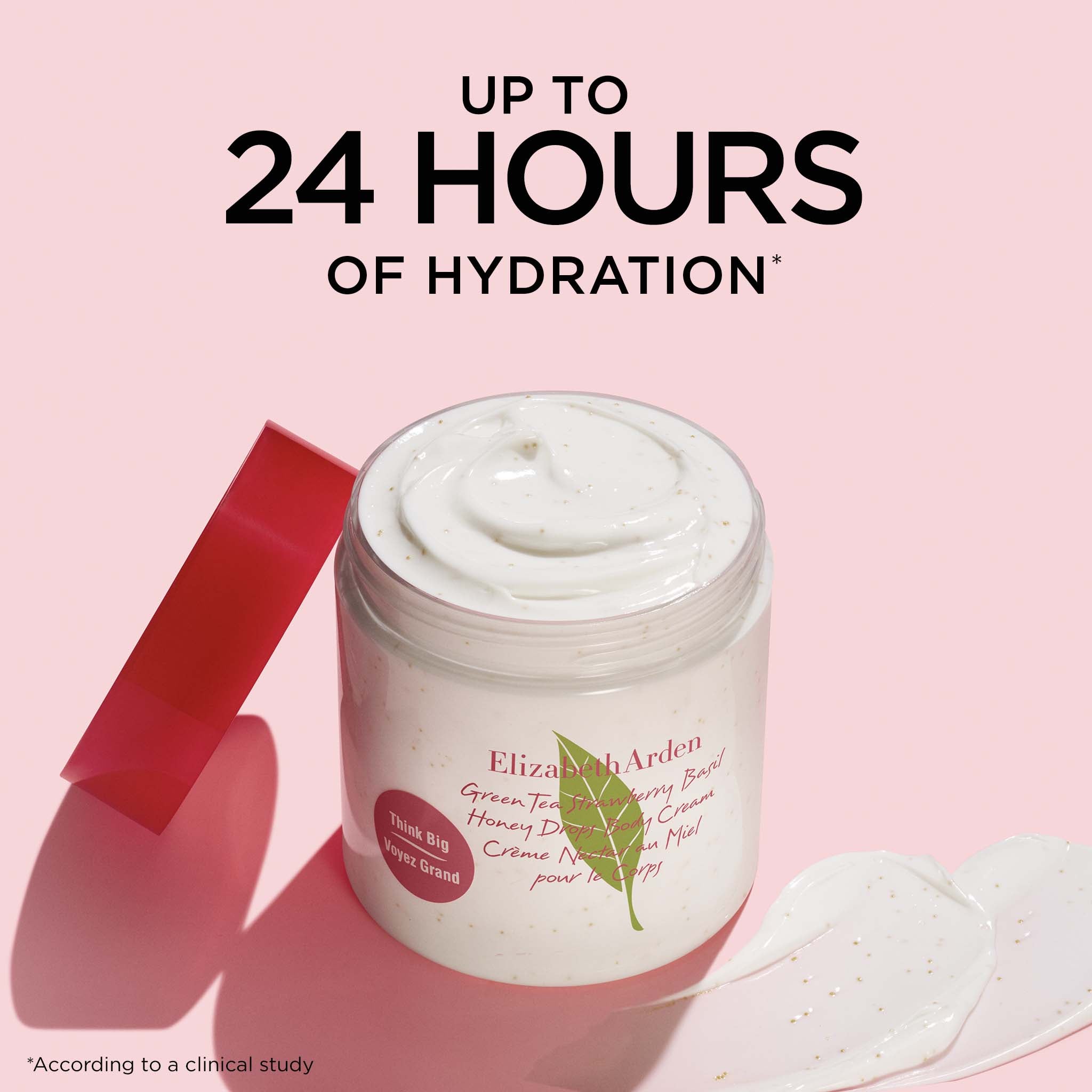 Green Tea Strawberry Basil Honey Drops Body Cream - Image 2