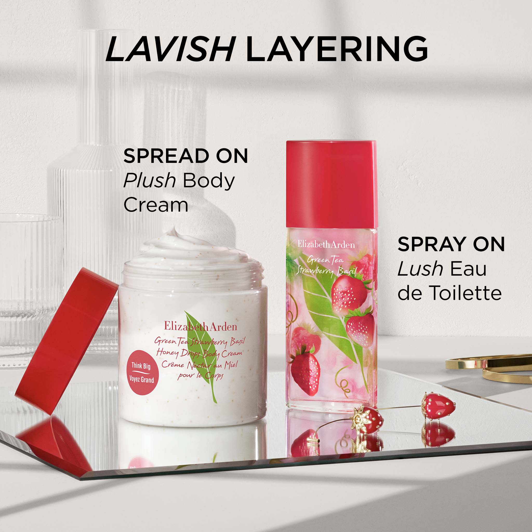 Green Tea Strawberry Basil Honey Drops Body Cream - Image 9